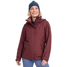 Schöffel Winterjacke 3in1 Partinello (wasser- und winddicht + Fleecejacke) burgundrot Damen