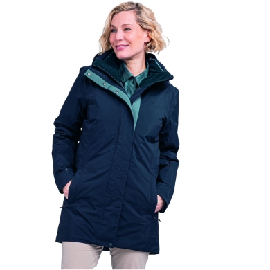 Schöffel Winterjacke 3in1 Parka Barth (2-Wege-Stretch, wasserdicht, winddicht) navyblau Damen