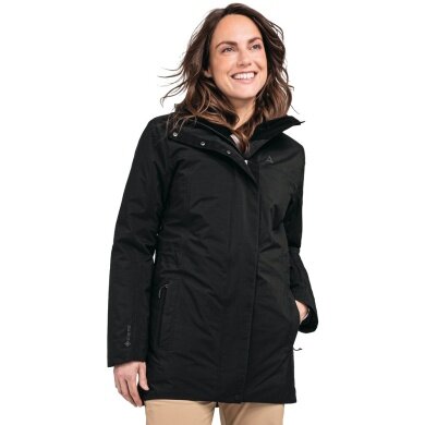 Schöffel Winterjacke 3in1 Parka Barth (2-Wege-Stretch, wasserdicht, winddicht) schwarz Damen