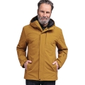 Schöffel Winterjacke Insulated Antwerpen (Kapuze, wasserdicht, atmungsaktiv) gelb/braun Herren