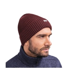 Schöffel Strickmütze Oxley Knitted Hat (Rippenstruktur, Umschlag) burgundrot - 1 Stück