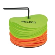 Select Markierungsteller (12x gelb, 12x orange, ca. 15cm) - inklusive Halterung 24er Set