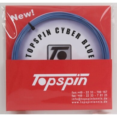 Besaitung mit Tennissaite Topspin Cyber Blue (Haltbarkeit+Touch) blau