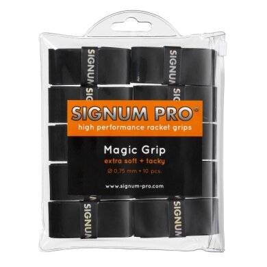 Signum Pro Overgrip Magic 0.75mm schwarz 10er Clip-Beutel