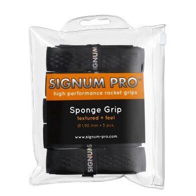 Signum Pro Basisband Sponge Grip (profiliert) 1.9mm schwarz - 5er Clip-Beutel