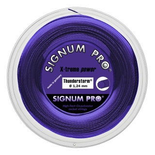 Signum Pro Tennissaite Thunderstorm (Haltbarkeit+Spin) violett 200m Rolle