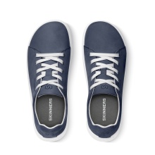 Skinners Sneaker Walker (Premium-Leder, breite Zehenbox) navyblau/weiss