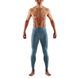 Skins Funktionshose 2-Series Tight Long (enganliegend, Kompression) blaugrau Herren