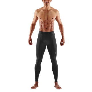 Skins Funktionshose 2-Series Tight Long (enganliegend, Kompression) schwarz Herren