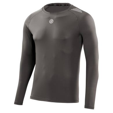 Skins Funktionsunterwäsche Langarmshirt 3-Series (perfekte feuchtigkeitstransport) charcoalgrau Herren