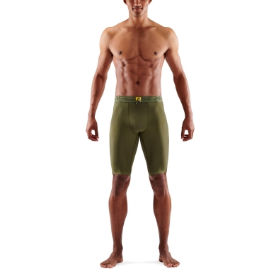 Skins Funktionshose 5-Series Half Tight Short (enganliegend) khakigrün Herren