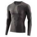 Skins Funktionsunterwäsche Langarmshirt 5-Series (enganliegend) charcoalgrau Herren