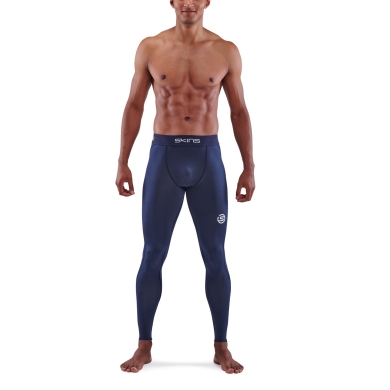 Skins Funktionshose 1-Series Tight Long (enganliegend, Kompression) navyblau Herren