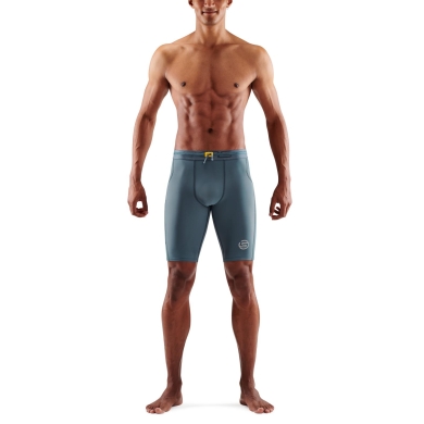 Skins Funktionshose 3-Series Half Tight Short (enganliegend) blaugrau Herren