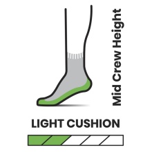 Smartwool Wandersocke Light Cushion Mid (strapazierfähig, atmungsaktiv) schwarz - 1 Paar