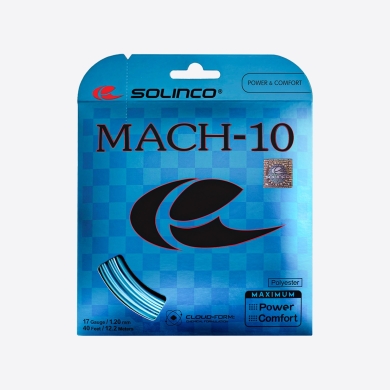 Solinco Tennissaite Mach-10 (Haltbarkeit+Power) blau 12m Set