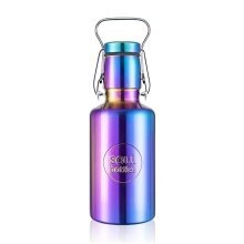 soulbottles Trinkflasche steel light Utopia (Edelstahl, Edelstahlbügel) 500ml blau/violett