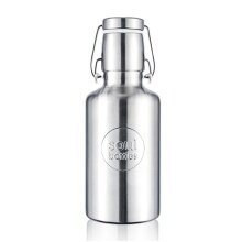 soulbottles Trinkflasche steel light Plain (Edelstahl, Edelstahlbügel) 500ml silber