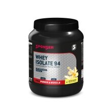 Sponser Whey Isolate 94 Proteinpulver (reines Whey Isolate CFM, max. Eiweißgehalt, laktosefrei) Banane 850g Dose