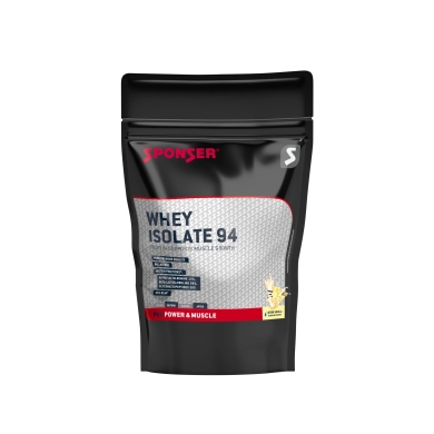 Sponser Whey Isolate 94 Proteinpulver (reines Whey Isolate CFM, max. Eiweißgehalt, laktosefrei) Vanille 1500g Stehbeutel