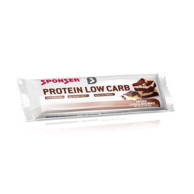 Sponser Protein Low Carb Riegel (32% Proteinanteil, idealer Snack im Alltag) Schokolade/Brownie 25x50g Box