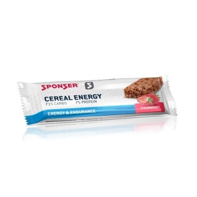 Sponser Energy-Riegel Energy Cereal (schmackhafter Cereal Bar) Erdbeere 20x40g Box