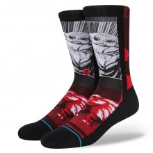 Stance Tagessocke Crew Manga Mudhorn Infiknit schwarz/rot - 1 Paar