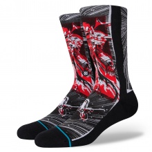 Stance Tagessocke Crew Manga Mando Infiknit schwarz/rot - 1 Paar