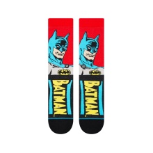 Stance Tagessocke Crew Batman Comic Infiknit rot/schwarz - 1 Paar