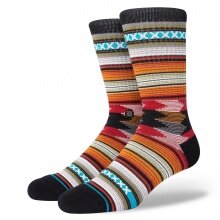 Stance Tagessocke Crew Baron Infiknit schwarz/bunt - 1 Paar