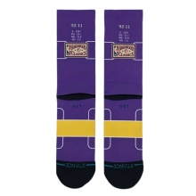 Stance Tagessocke Crew Shaq Retro Big Head violett/gelb/schwarz - 1 Paar