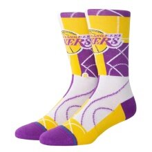 Stance Tagessocke Crew Zone LAL gelb/violett/weiss - 1 Paar