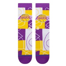 Stance Tagessocke Crew Zone LAL gelb/violett/weiss - 1 Paar