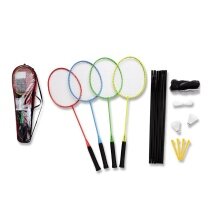 Sunflex Federball-Set Matchmaker Set (4x Schläger, 1x Netz, 2x Bälle, 1x Tasche)