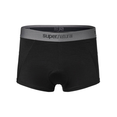 super natural Boxershort Bike Merino Unstoppable Padded (ergonomisches Sitzpolster) schwarz Herren