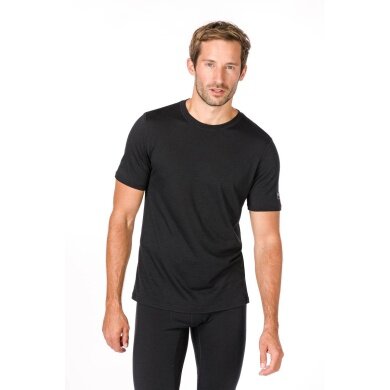 super natural Tshirt Base 140g - Merionwolle - Unterwäsche schwarz Herren