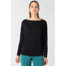 super natural Yoga-Langarmshirt Kula Top (Merinowolle) schwarz Damen