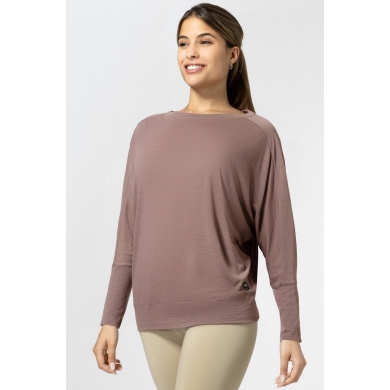 super natural Yoga-Langarmshirt Kula Top (Merinowolle) pfefferrot Damen