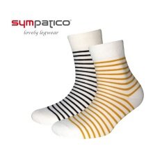 Sympatico Tagessocke Small Line (Baumwolle) Kurzsocken beige/navy/amber - 2 Paar