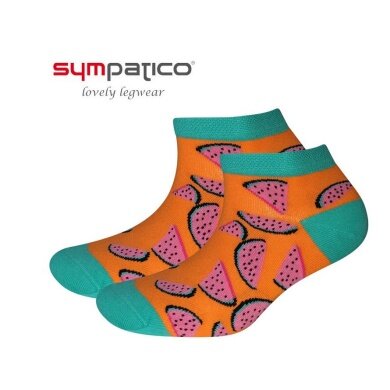 Sympatico Tagessocke Sneaker Fruits Wassermelone (Baumwolle) orange - 2 Paar