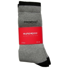 Sympatico Tennissocken Crew (Baumwolle) grau - 3 Paar