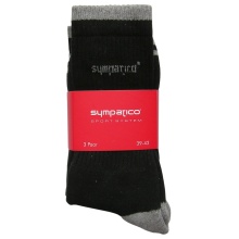 Sympatico Tennissocken Crew (Baumwolle) schwarz - 3 Paar