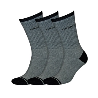 Sympatico Tennissocken Crew (Baumwolle) grau - 3 Paar