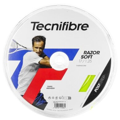 Tecnifibre Tennissaite Razor Soft (Haltbarkeit+Allround) limegrün 200m Rolle