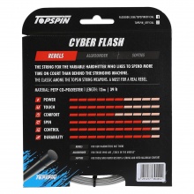 Topspin Tennissaite Cyber Flash (Haltbarkeit+Power) silber 12m Set