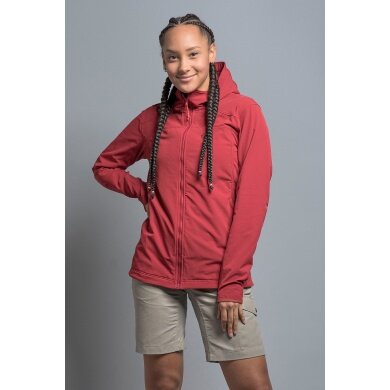 Tatonka Softshelljacke Cesi Hooded (winddicht, atmungsaktiv) rot Damen