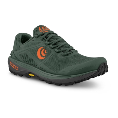 Topo Laufschuhe Terraventure 4 (Trail, breitere Zehenbox) grün/orange Herren