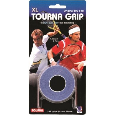 Tourna Overgrip Grip XL 0.45mm blau 3er