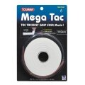 Tourna Overgrip MegaTac (extreme Griffigkeit, haltbar, breit) weiss 10er Rolle