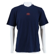 umbro Freizeit-Tshirt Diamond Small Logo Tee (Baumwolle) indigoblau/rot Herren